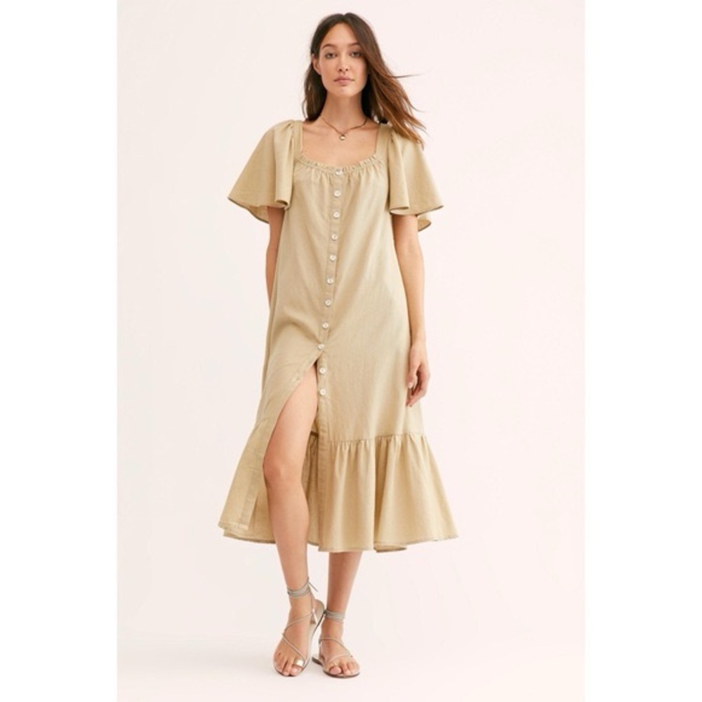 Free People Sweet Sunday Button Down Midi Dress